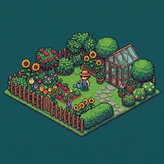 Neural Garden Pixel Art